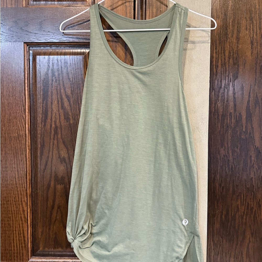 Sleek Olive Racerback Tank Top